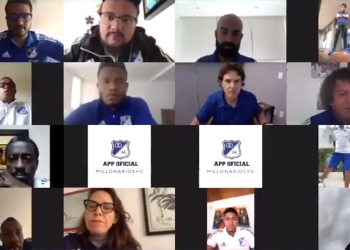 Millonarios festejó su aniversario junto con mil hinchas en entrenamiento virtual