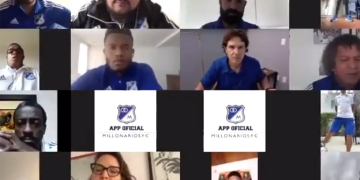 Millonarios festejó su aniversario junto con mil hinchas en entrenamiento virtual