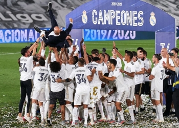James Rodríguez, presente en celebración del título del Real Madrid en LaLiga 2019-20