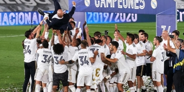 James Rodríguez, presente en celebración del título del Real Madrid en LaLiga 2019-20