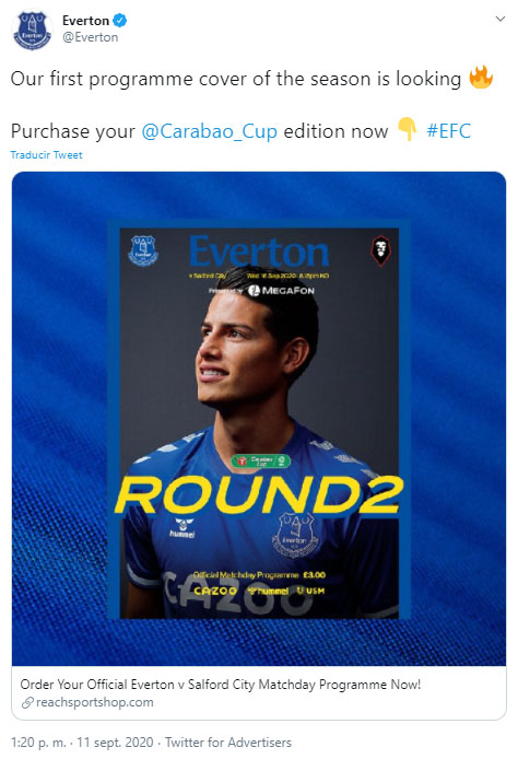 James Rodríguez, Everton FC, Copa de la Liga de Inglaterra 2020-21