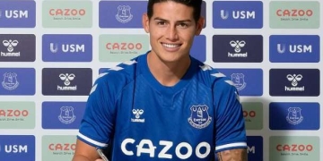 El tiempo que dura el contrato de James Rodríguez con el Everton