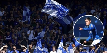 ¡Canción para James Rodríguez de los hinchas de Everton!