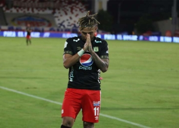 América de Cali: el festejo de Duván Vergara en el gol a Junior