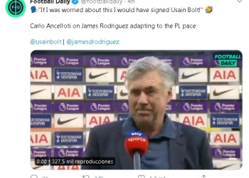 James Rodríguez, Ancelotti y la respuesta mencionando a Usain Bolt