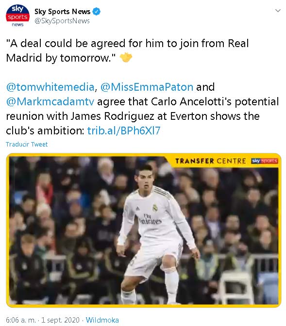 James Rodriguez Real Madrid Everton