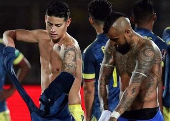 Arturo Vidal, James Rodríguez, Selección de Chile, Selección Colombia, Eliminatorias Sudamericanas al Mundial de Fútbol Qatar 2022, Eliminatorias Sudamericanas Qatar 2022