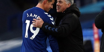 James Rodríguez: el mejor del Everton por cuarto partido consecutivo en la Premier League 2020-21