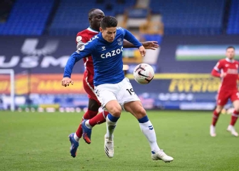 James Rodríguez, el mejor jugador del Everton