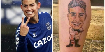 La última locura del hincha del Everton que se tatuó a James