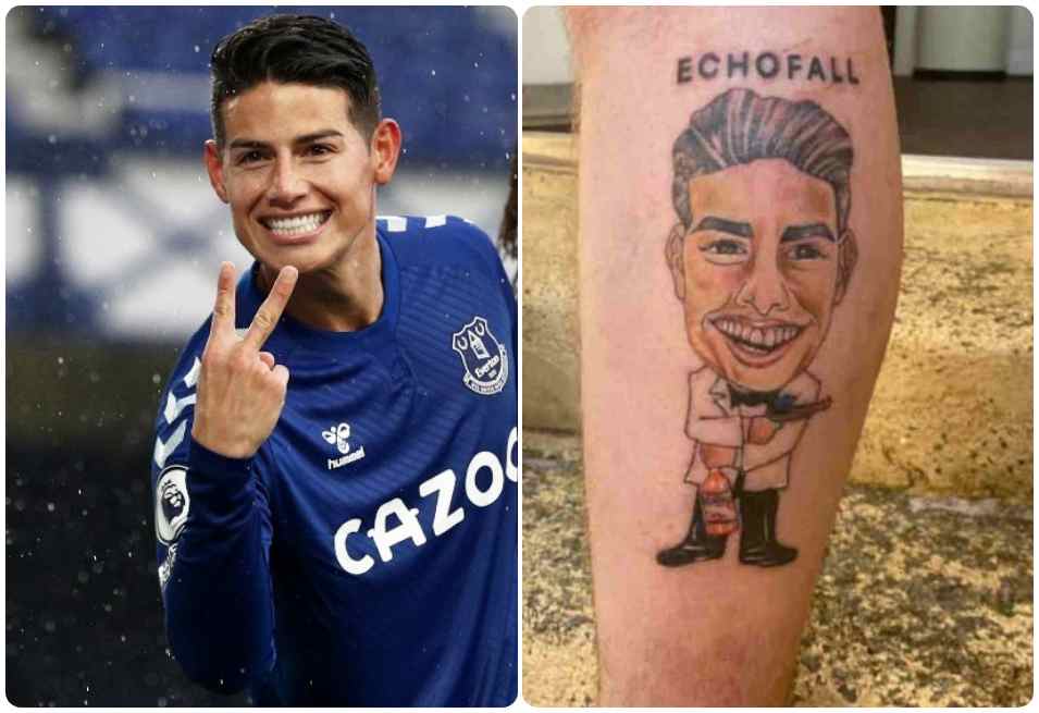 La última locura del hincha del Everton que se tatuó a James