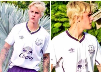 ¿Justin Bieber, hincha del Everton?