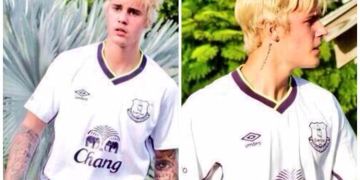 ¿Justin Bieber, hincha del Everton?