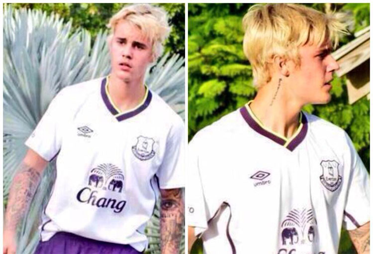 ¿Justin Bieber, hincha del Everton?
