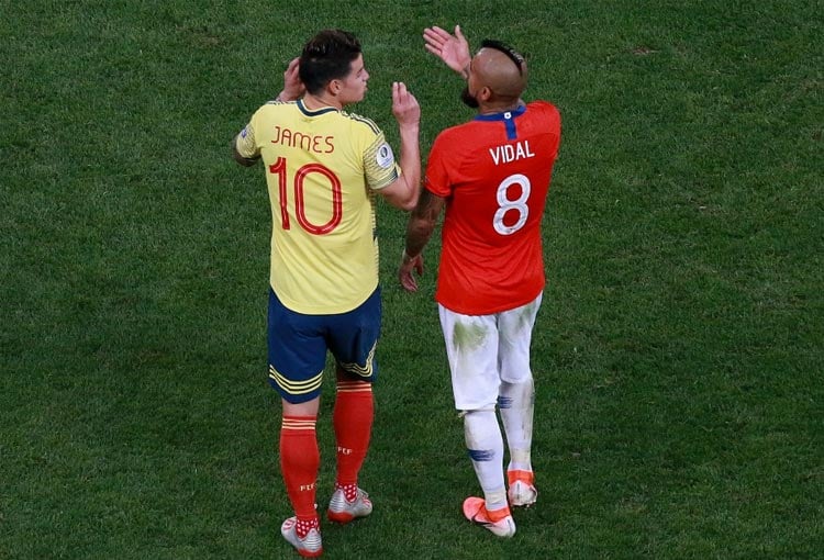 El día en que Arturo Vidal apoyó a la Selección Colombia… ¡por James Rodríguez!
