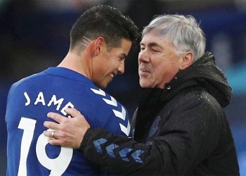 Carlo Ancelotti volvió a hablar maravillas de su consentido James Rodríguez