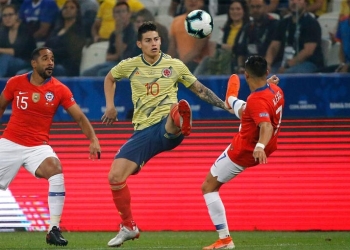 Así le fue a James Rodríguez con la Selección Colombia ante Chile
