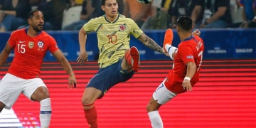 Así le fue a James Rodríguez con la Selección Colombia ante Chile
