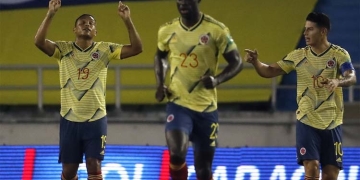 Formación titular de la Selección Colombia contra Chile