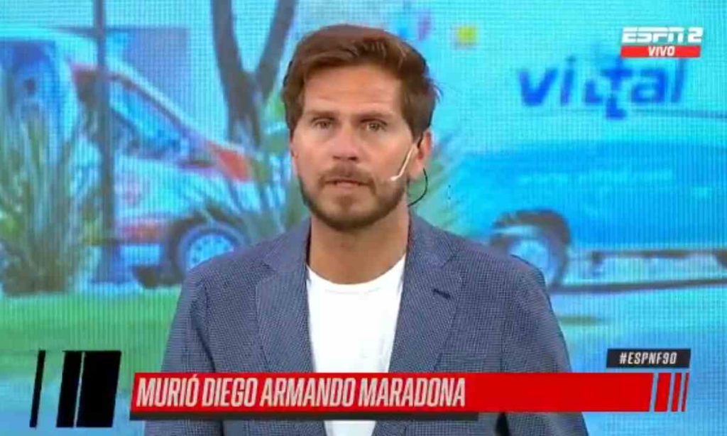 El llanto de Sebastián Vignolo en vivo tras la muerte de Maradona