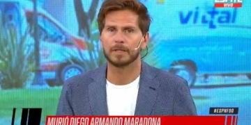 El llanto de Sebastián Vignolo en vivo tras la muerte de Maradona