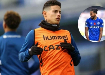 James Rodríguez es elogiado por Calvert-Lewin