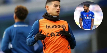 James Rodríguez es elogiado por Calvert-Lewin