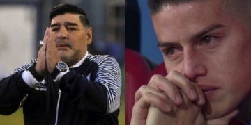 James Rodríguez y la emotiva despedida a Maradona