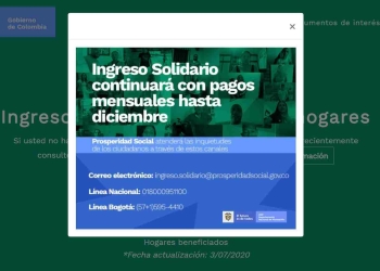 ¿Qué pasa cuando se ingresa a www.ingresosolidario.dnp.gov.co?