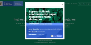 ¿Qué pasa cuando se ingresa a www.ingresosolidario.dnp.gov.co?