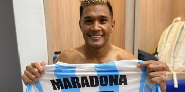 Teófilo Gutiérrez le dedicó el triunfo de Junior a Maradona