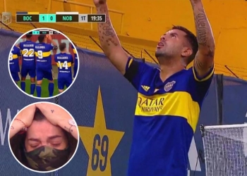 Edwin Cardona: doblete con Boca, festejo para Maradona y lágrimas de Dalma