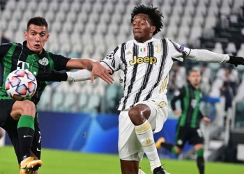 La celebración de Juan Guillermo Cuadrado tras ser figura con la Juventus