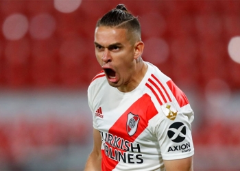 Santos Borré: el colombiano mejor valorado en Copa Libertadores
