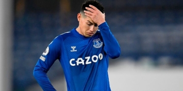 James Rodríguez no pasó nueva prueba médica en Everton