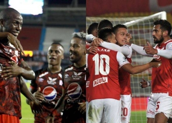 Formaciones titulares de América y Santa Fe para la primera final