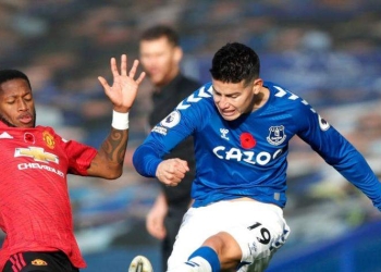 James Rodríguez vuelve a ser baja con Everton, ahora ante el Manchester United
