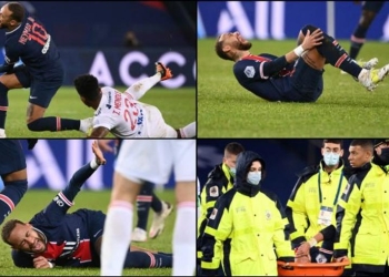 El brutal golpe que sacó a Neymar Jr. llorando y en camilla