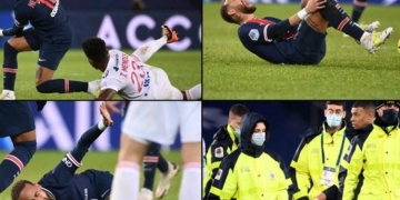 El brutal golpe que sacó a Neymar Jr. llorando y en camilla