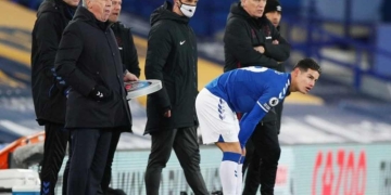 Así le fue a James Rodríguez en su regreso con el Everton