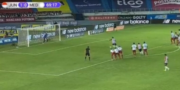¡Lo botó! El penalti que desperdició Miguel Borja con Junior ante el DIM
