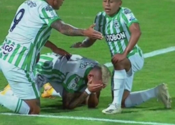 Neyder Moreno explicó la razón del llanto tras su gol con Atlético Nacional