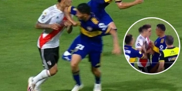 Peleas colombianas en el Boca vs River: Campuzano, Carrascal, Villa y Borré