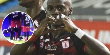 ¿Polémica en el festejo de Santiago Moreno ante Junior?