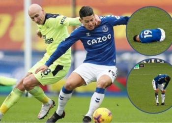 Preocupación rabia y dolor para James Rodríguez tras golpe que recibió