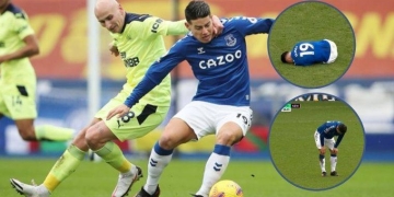 Preocupación rabia y dolor para James Rodríguez tras golpe que recibió