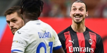 La burla de Zlatan Ibrahimovic a Duván Zapata en la goleada de Atalanta sobre Milan