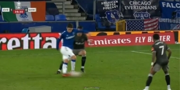La rabona de James Rodríguez en el Everton vs. Sheffield por FA Cup