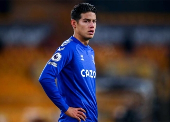 La posición de Everton en la Premier League tras otro juego con James Rodríguez