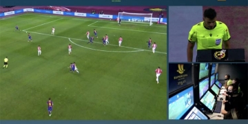 ¡El golpe por el que expulsaron a Messi en la Supercopa!